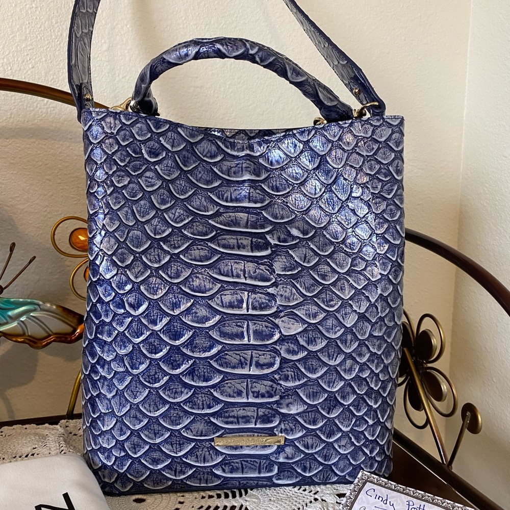 SOLD!  EUC Brahmin medium Amelia in Denim Cruz